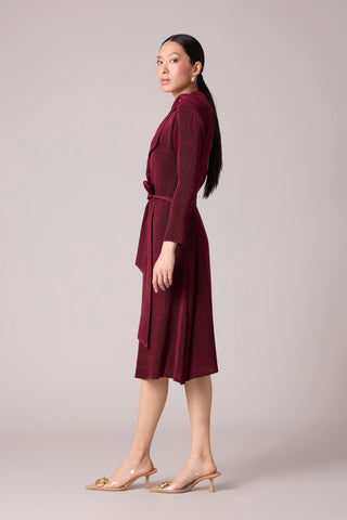 Camren Overlay Dress - Burgundy