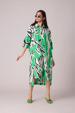 Quinn Print Dress - Green