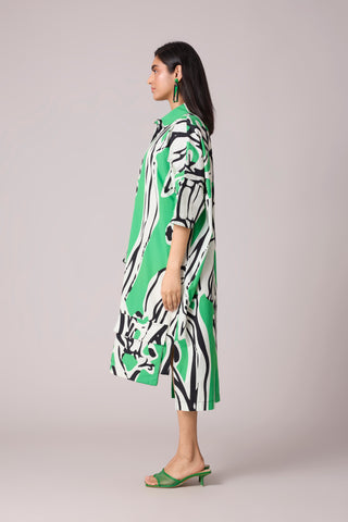 Quinn Print Dress - Green