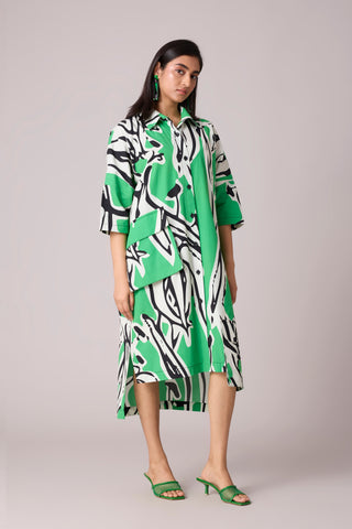 Quinn Print Dress - Green