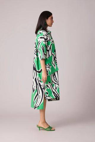 Quinn Print Dress - Green