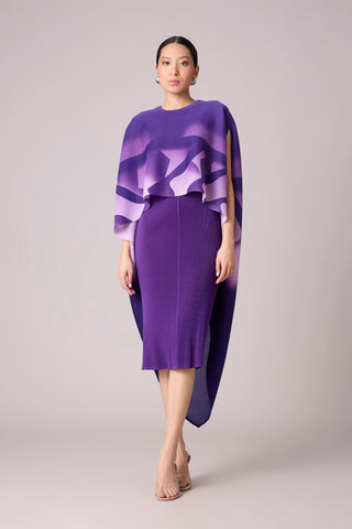 Laira Cape Dress - Purple