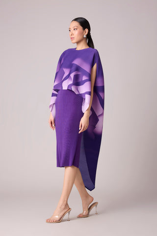 Laira Cape Dress - Purple