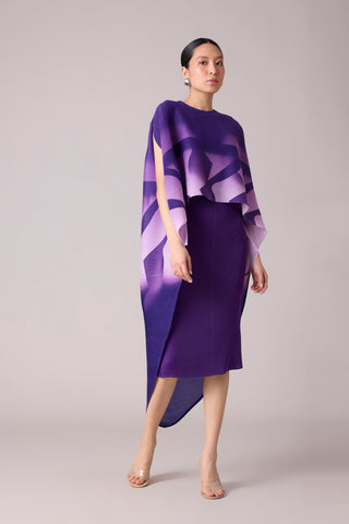 Laira Cape Dress - Purple