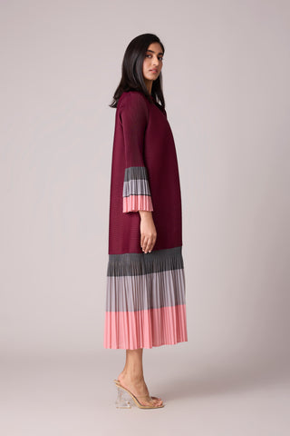 Betsy Shirt Dress - Burgundy