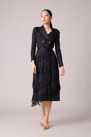 Camren Fringe Dress - Black