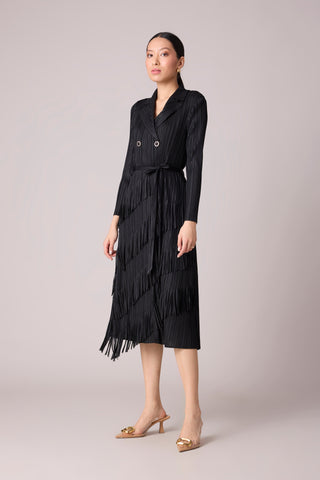 Camren Fringe Dress - Black