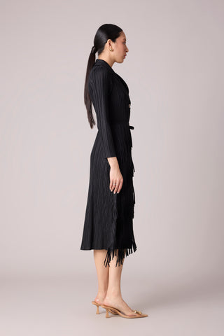 Camren Fringe Dress - Black