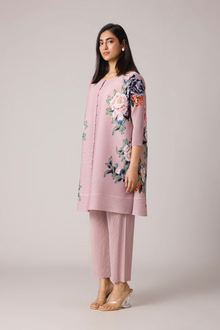 Mira Floral Tunic Set - Dull Pink