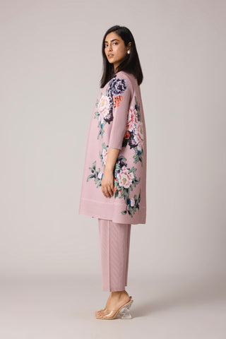 Mira Floral Tunic Set - Dull Pink