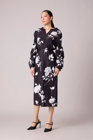 Skylar Floral Dress - Black