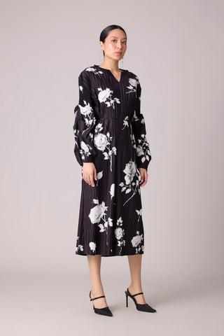 Skylar Floral Dress - Black