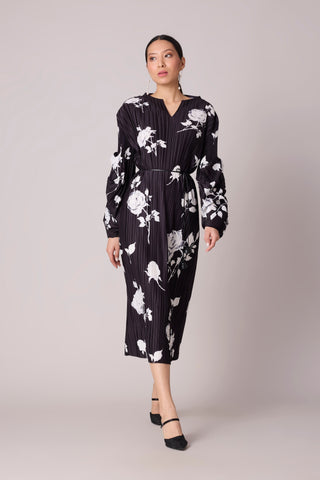 Skylar Floral Dress - Black