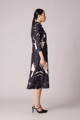 Julia Print Dress - Black