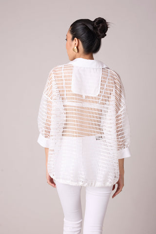 Petra Mesh Shirt - White