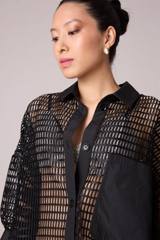 Petra Mesh Shirt - Black