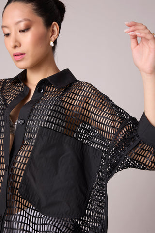 Petra Mesh Shirt - Black