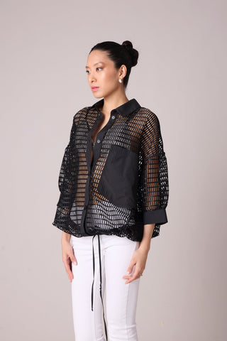 Petra Mesh Shirt - Black