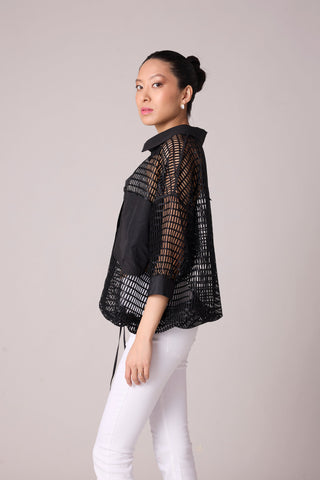 Petra Mesh Shirt - Black