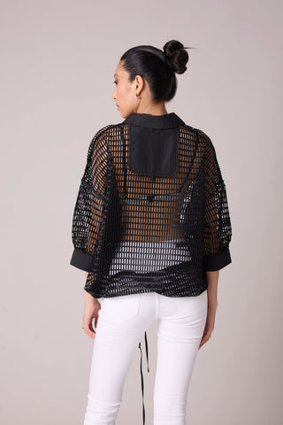 Petra Mesh Shirt - Black