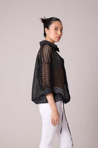 Petra Mesh Shirt - Black