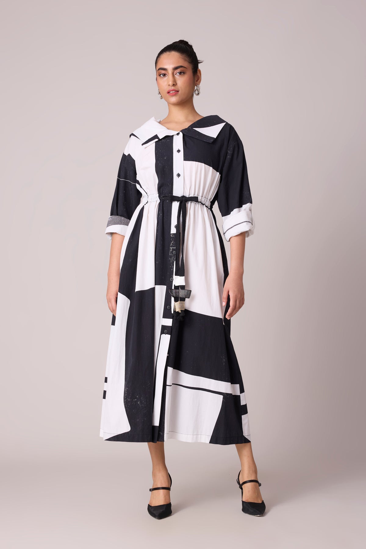 Sonya Dress - Black & White