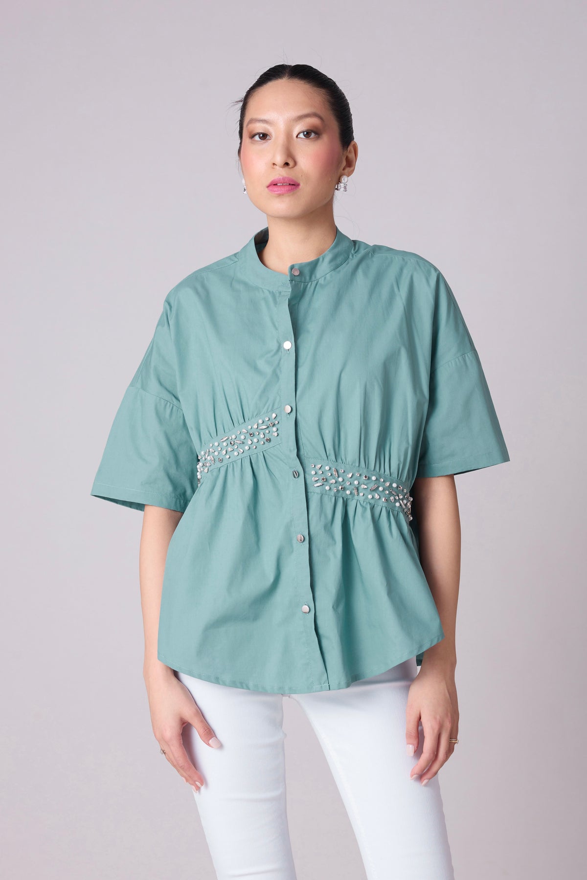 Tatum Shirt - Stone Blue