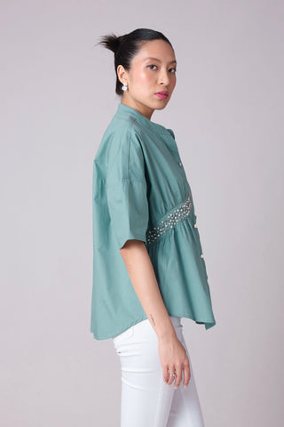 Tatum Shirt - Stone Blue