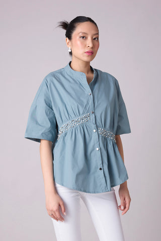 Tatum Shirt - Stone Blue