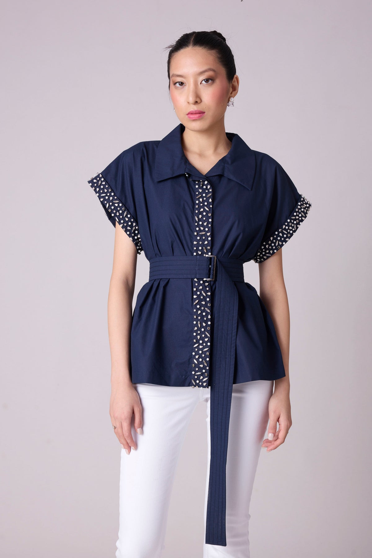 Claudette Shirt - Navy