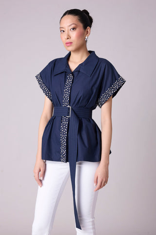 Claudette Shirt - Navy