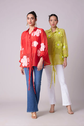 Jolie Shirt - Lime Organza