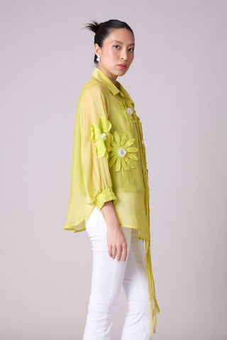 Jolie Shirt - Lime Organza