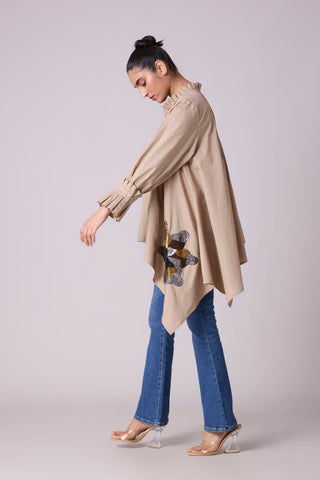 Cove Applique Shirt - Khaki