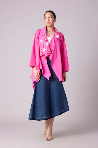 Ayaka Embellished Shirt - Azalea Pink