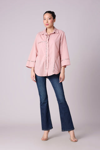 Capri Shirt - Ash Pink