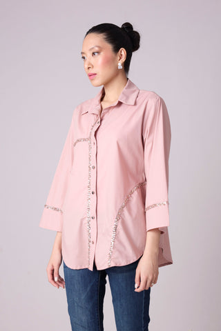 Capri Shirt - Ash Pink