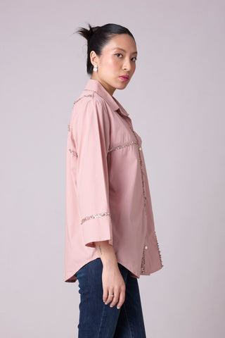 Capri Shirt - Ash Pink