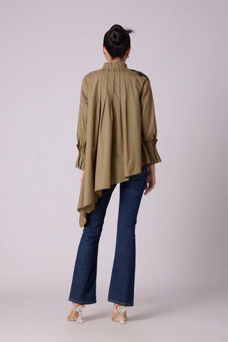 Cove Applique Shirt - Olive Green