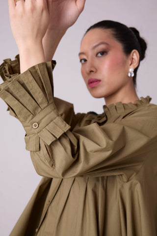 Cove Applique Shirt - Olive Green