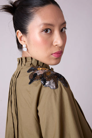 Cove Applique Shirt - Olive Green