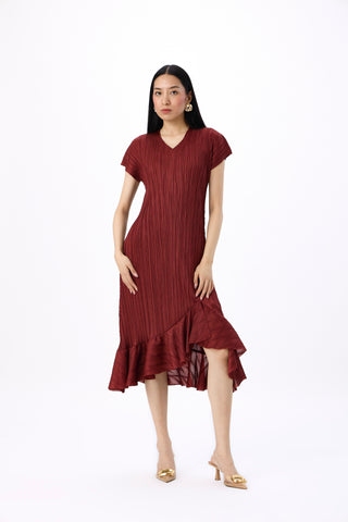 Dawn Dress - Sangria Maroon