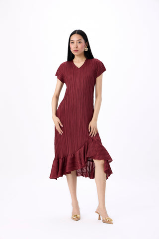 Dawn Dress - Sangria Maroon