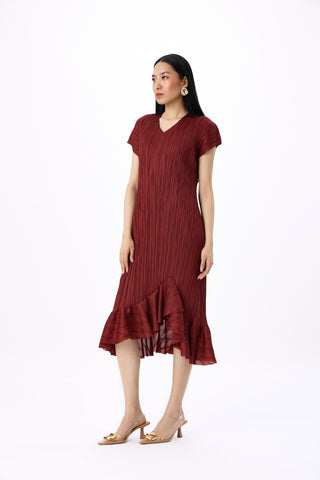 Dawn Dress - Sangria Maroon