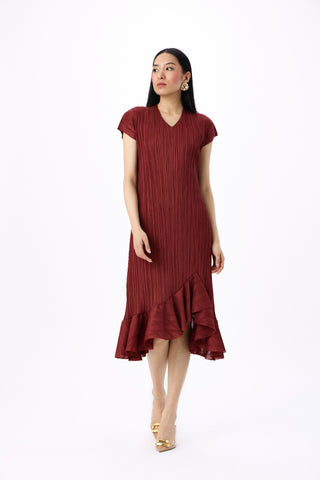 Dawn Dress - Sangria Maroon