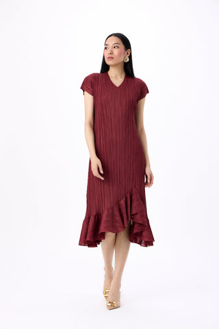 Dawn Dress - Sangria Maroon
