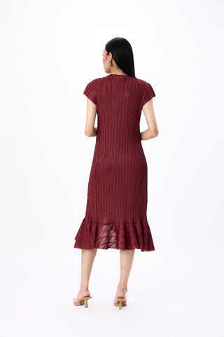 Dawn Dress - Sangria Maroon