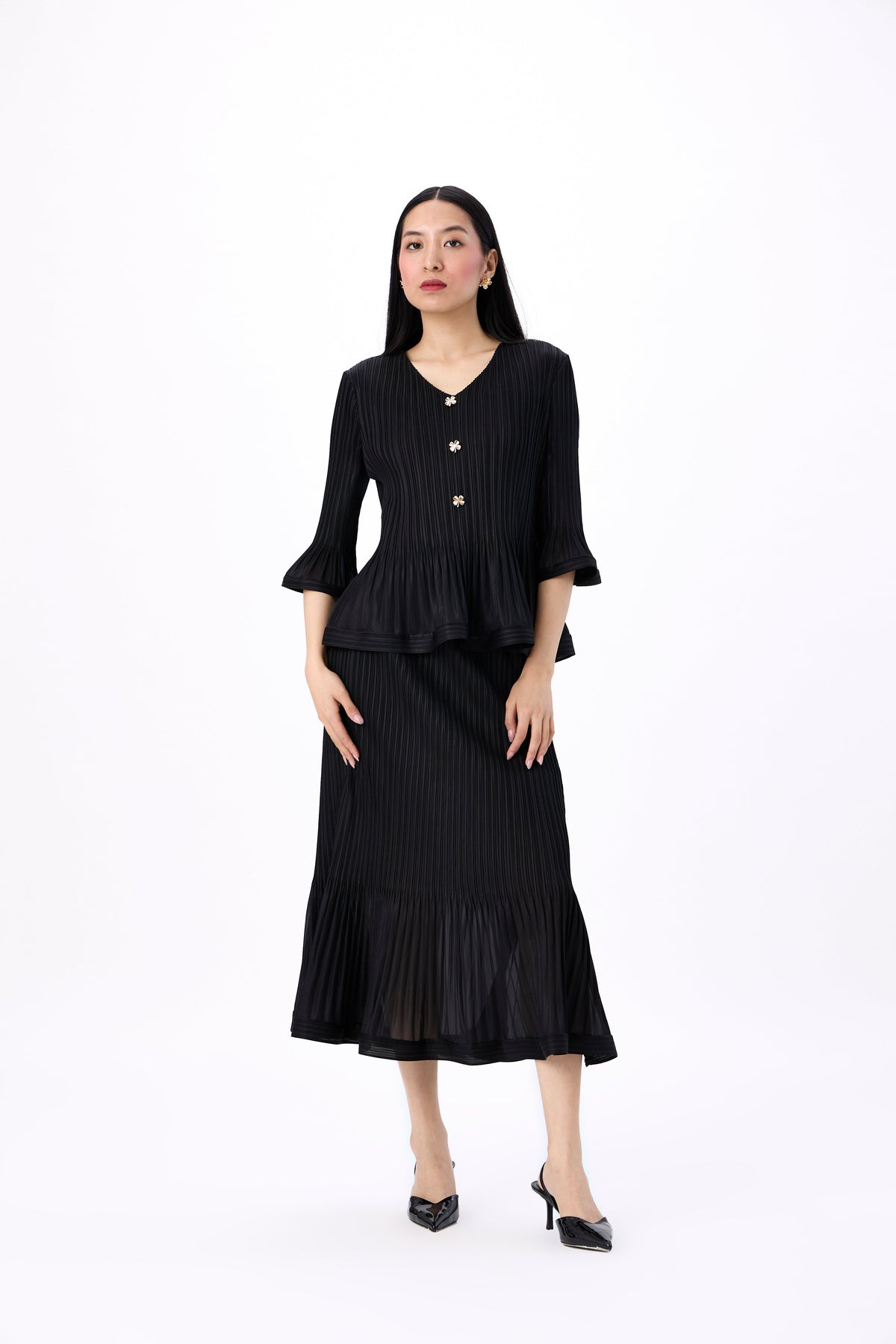 Merylyn Skirt Set - Black