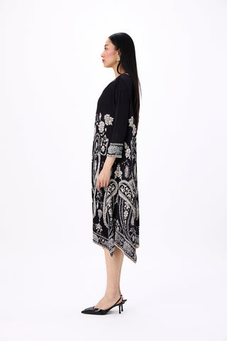 Clara Print Dress - Black
