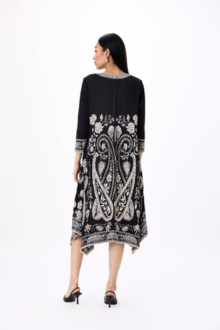 Clara Print Dress - Black